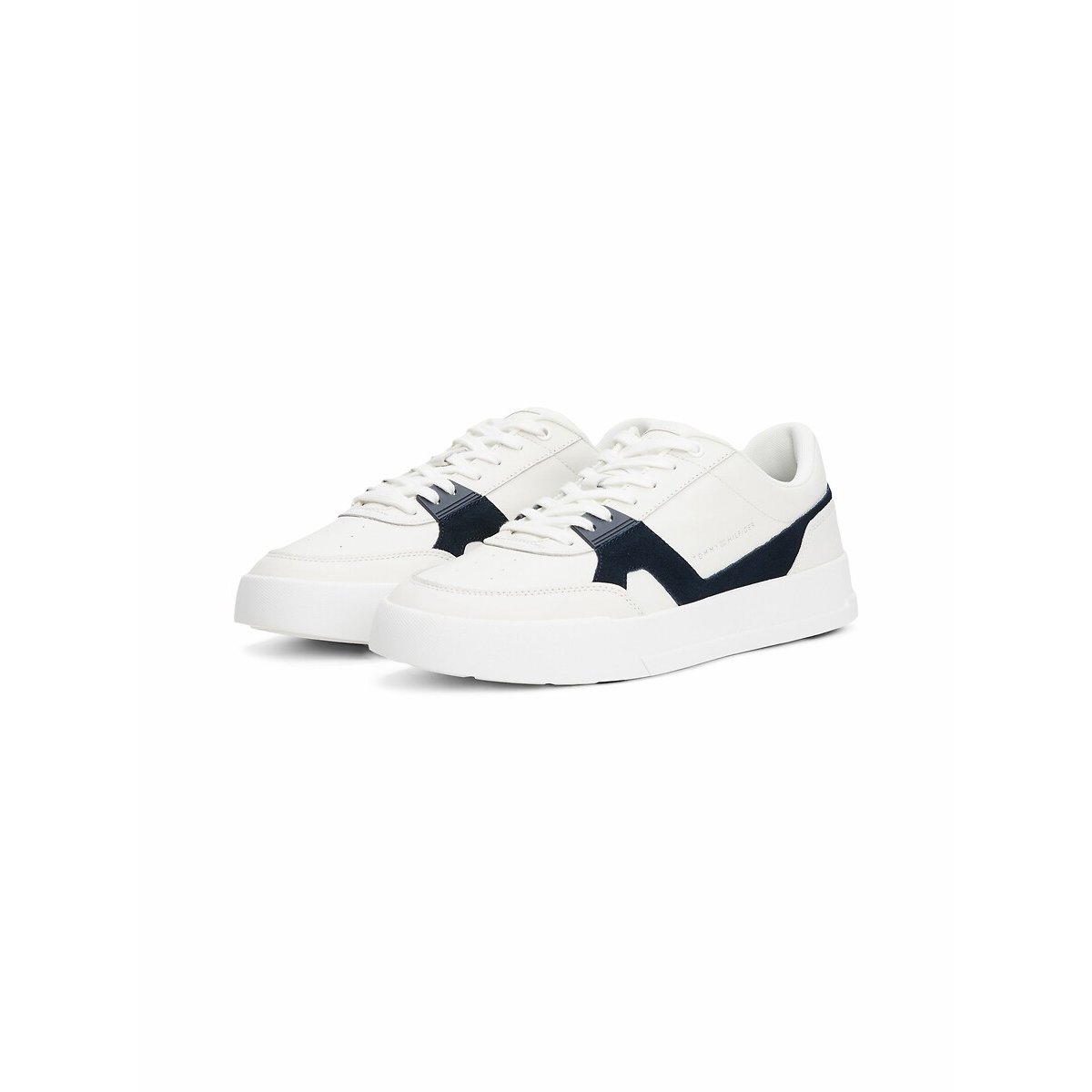 Court Craft Leather Trainers white/navy blue, TOMMY HILFIGER