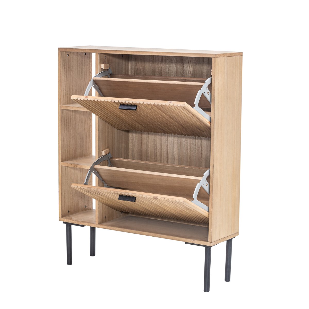 Meuble a chaussures 2 tiroirs, COLOMBO bois naturel, NORDLYS