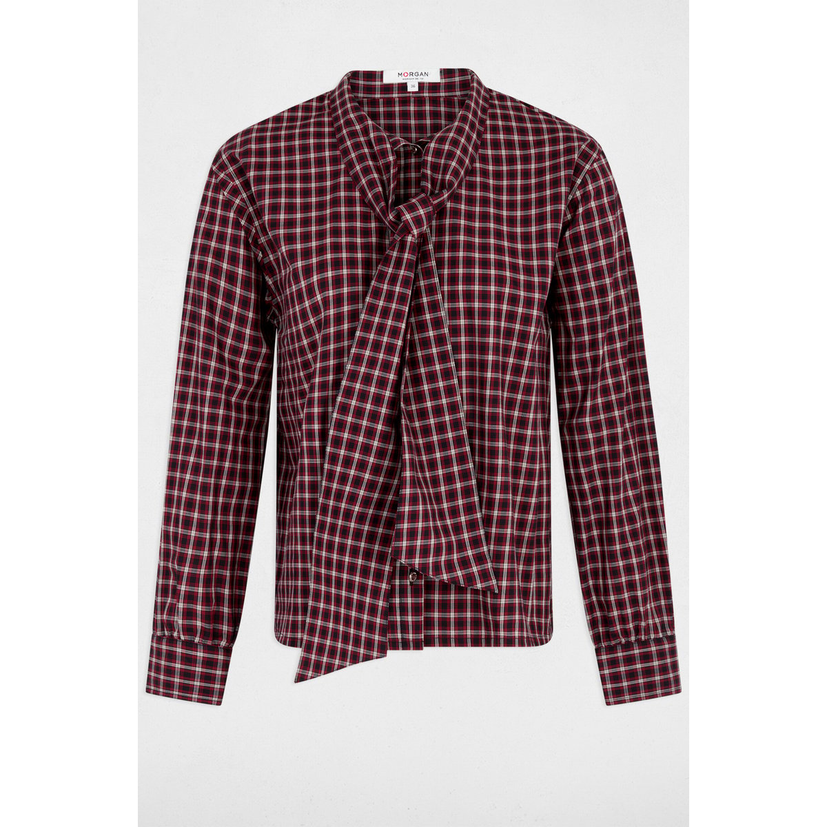 Chemise col lavallière multicolore, MORGAN