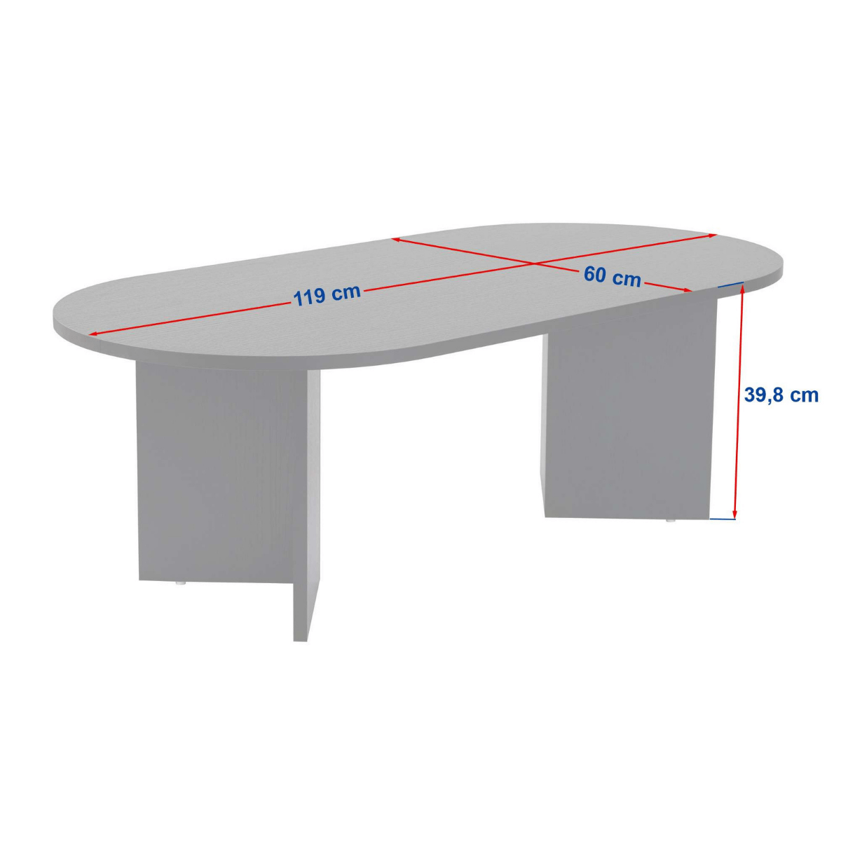 Table basse ovale L119 cm - IRIS cashmere, CALICOSY