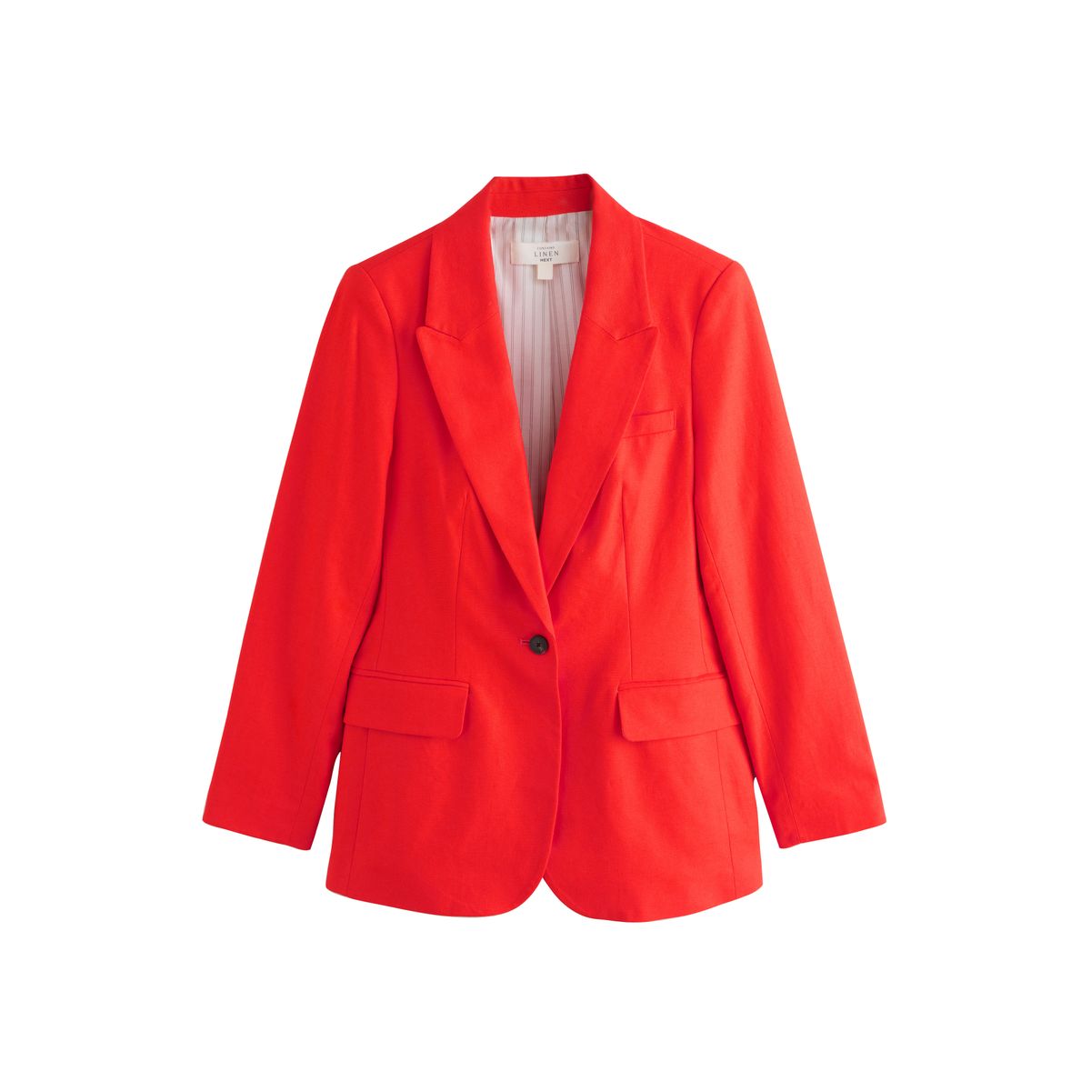 Blazer droit en lin majoritaire rouge, NEXT