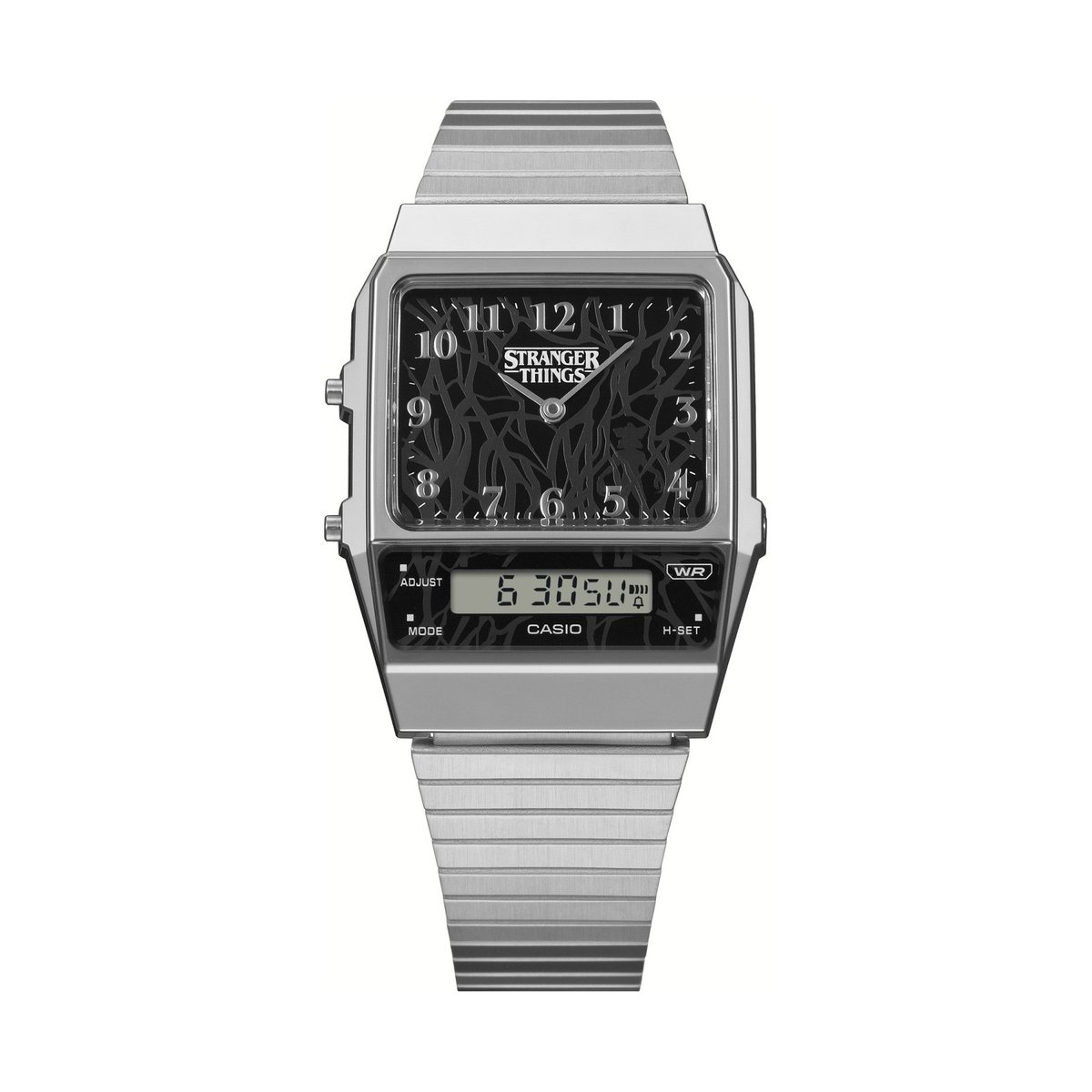 Montre Analogique Digital VINTAGE argenté noir gris, CASIO