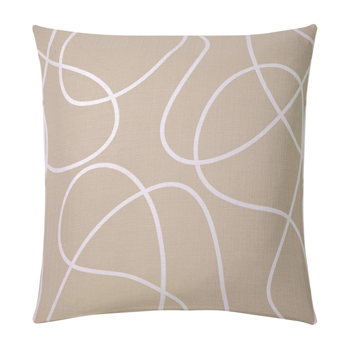 Parure de lit 3 pièces en coton relief trait design housse + taies naturel, DOUCEUR D'INTÉRIEUR