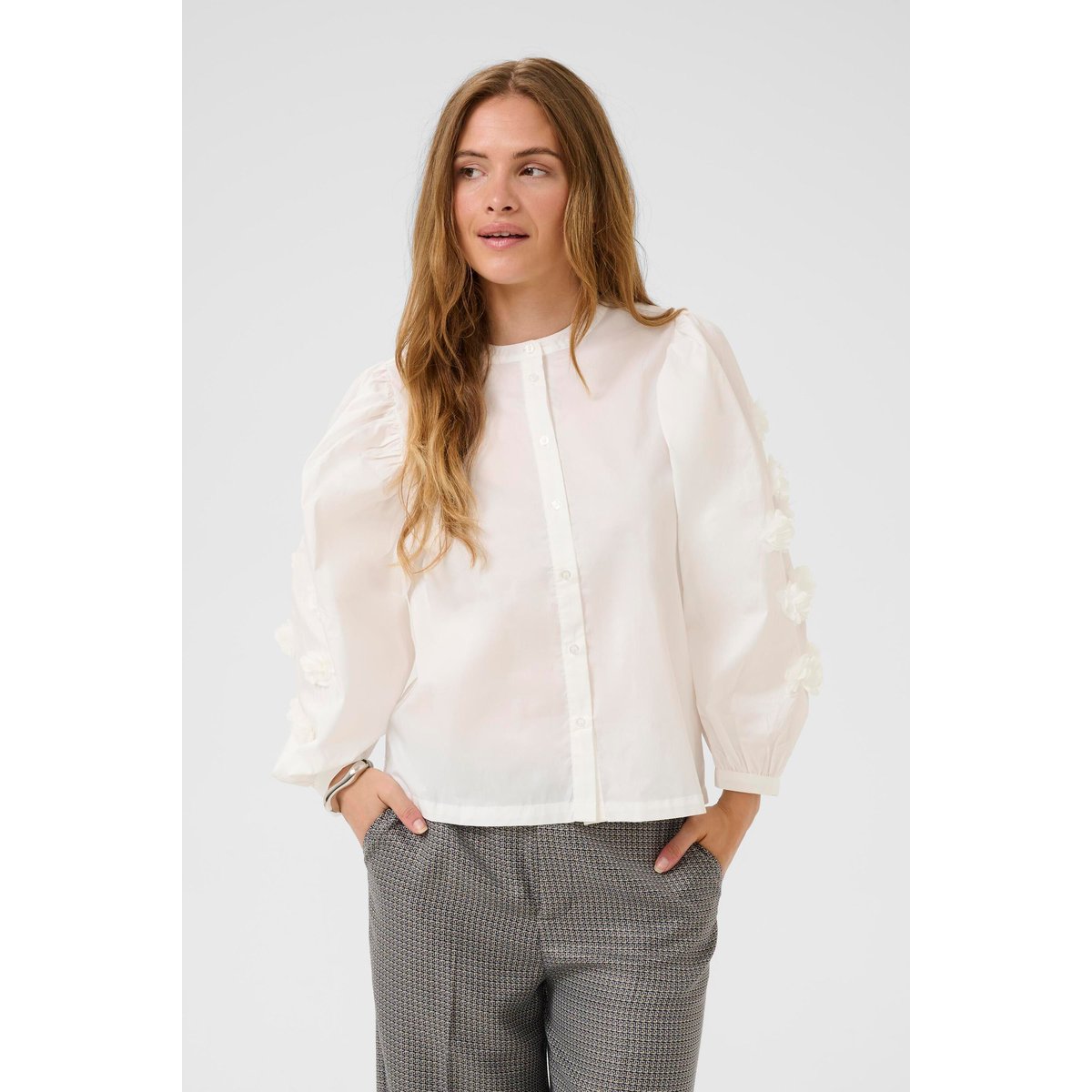 Chemise à manches longues blanc spring gardenia, CULTURE