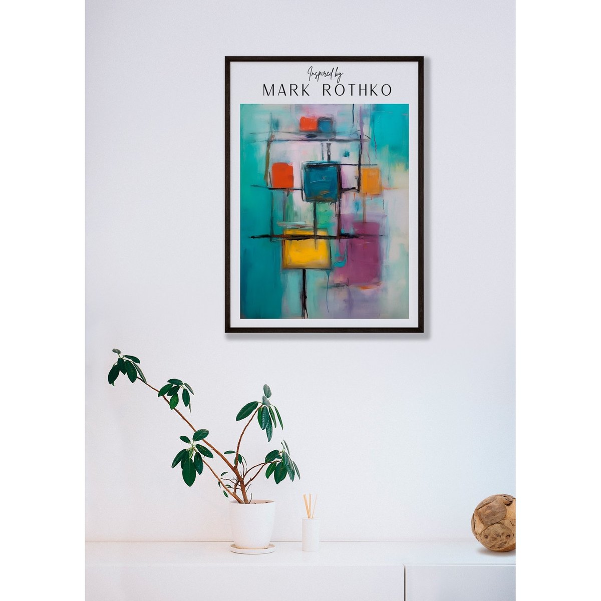 Affiche Mark Rothko n°15 blanc, L'AFFICHERIE