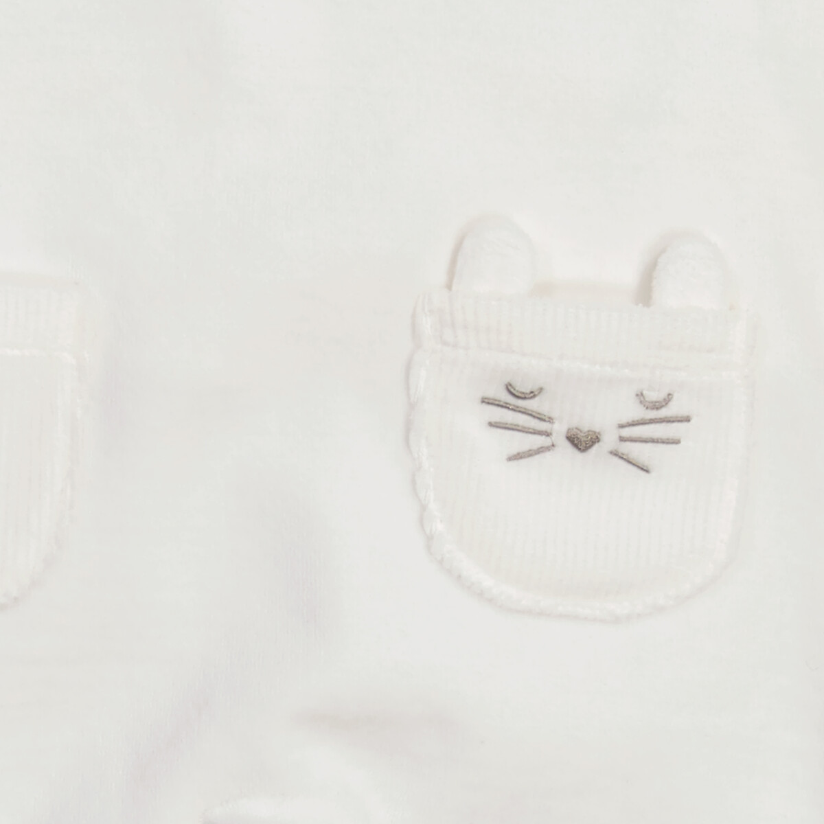 Set van 2 pyjama's en knuffeldoekje van fluweel ecru, LA REDOUTE COLLECTIONS