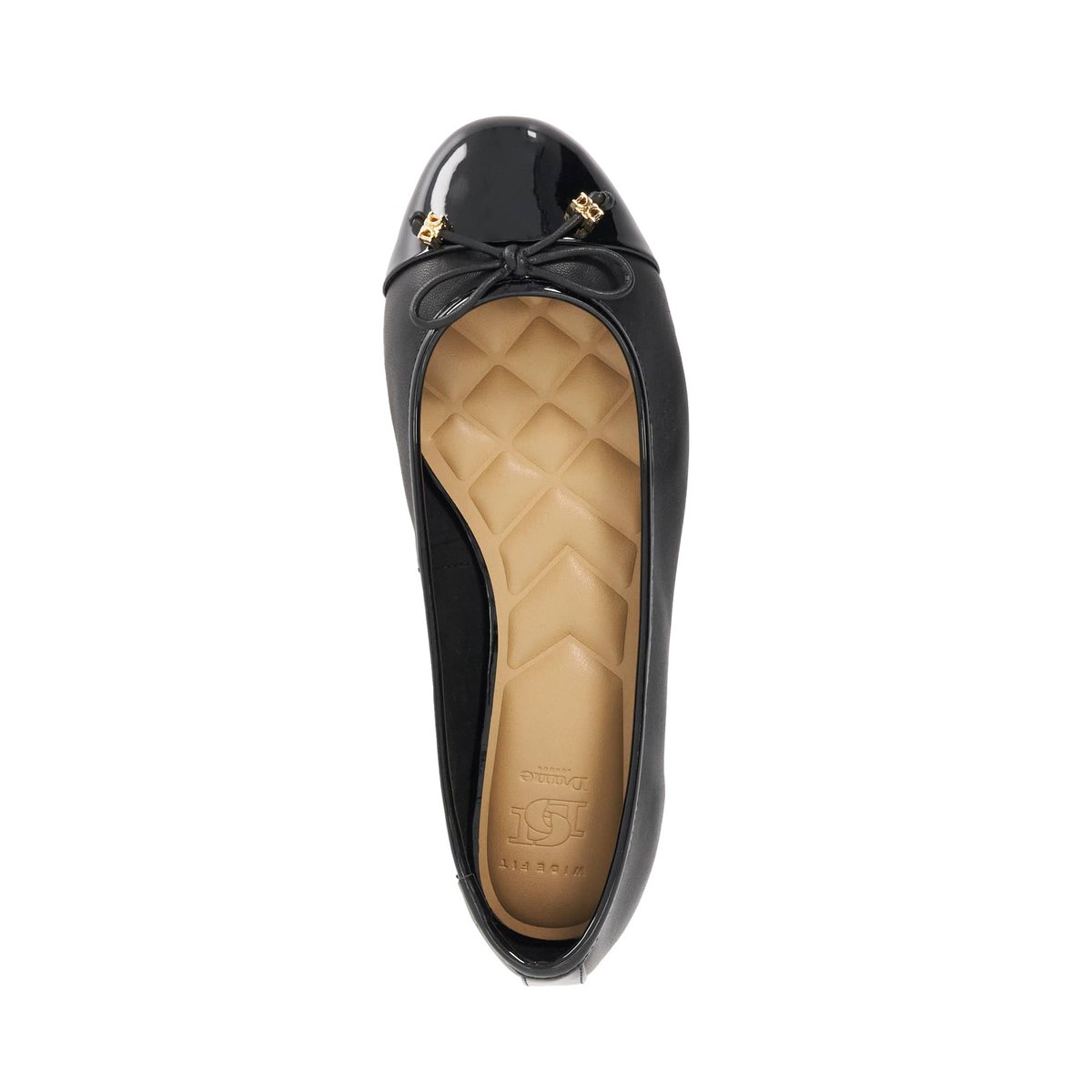 Ballerines à breloque coupe large - Wide Fit HALLO black-plain leather, DUNE LONDON