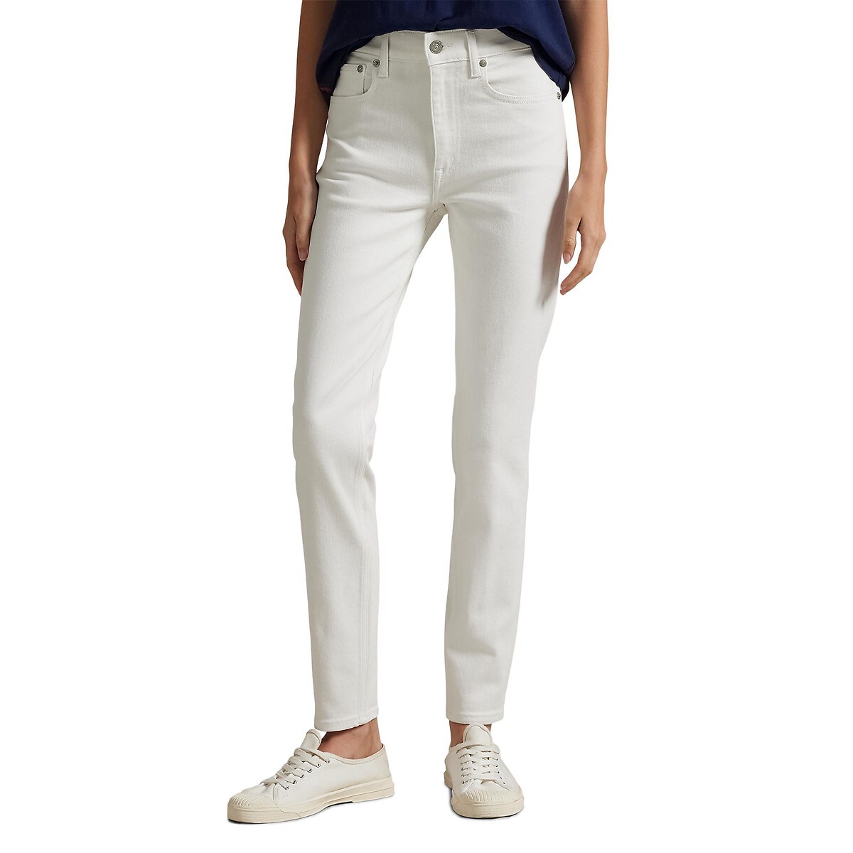 Jean skinny super slim à taille mi-haute ecru, POLO RALPH LAUREN