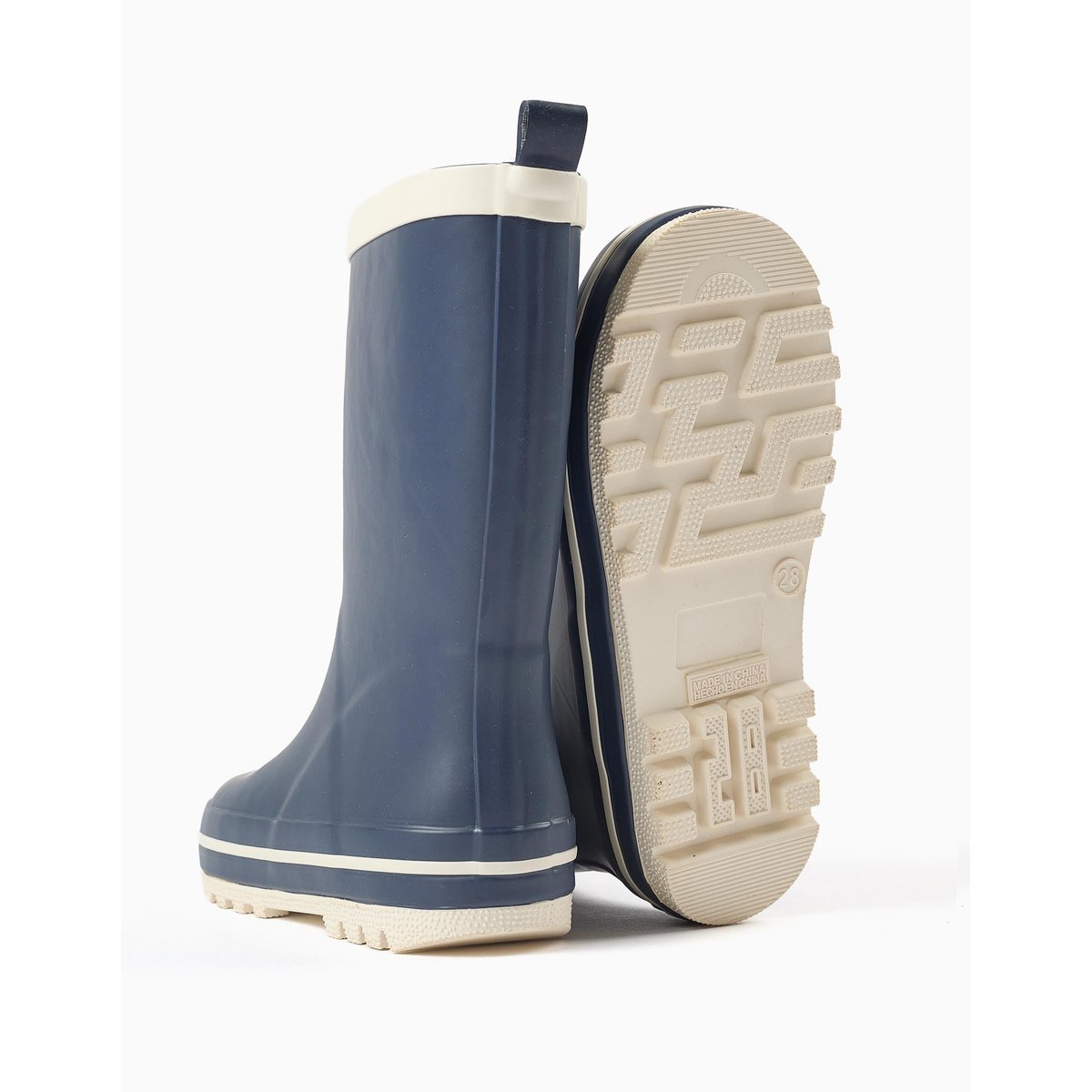 Bottes de pluie en caoutchouc avec semelle antidérapante bleu, ZIPPY