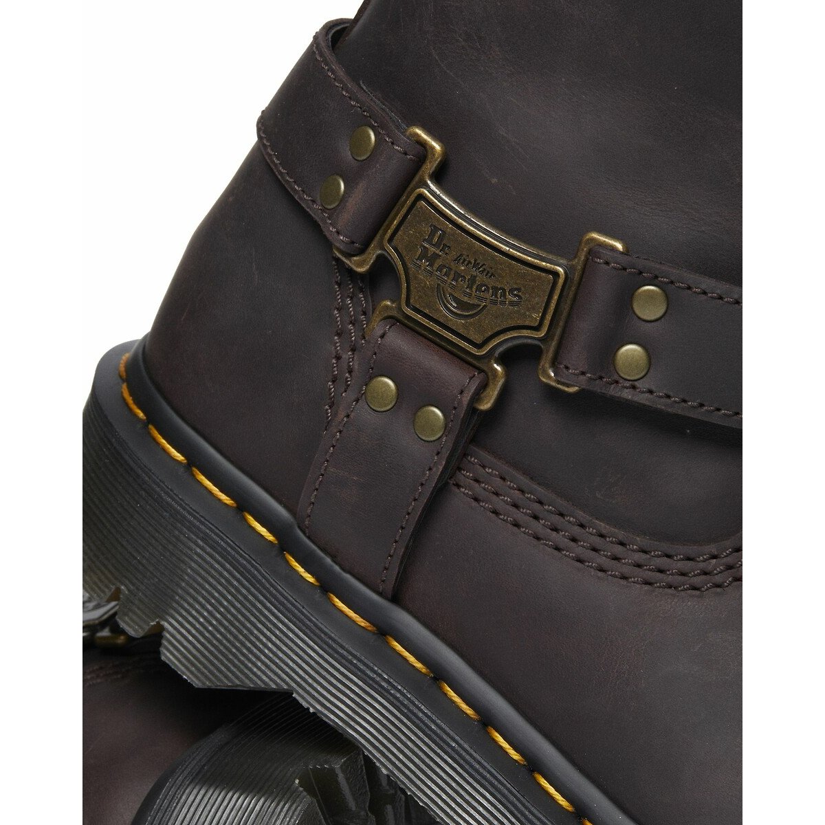 Bottes en cuir Anistone Hi marron foncé, DR. MARTENS