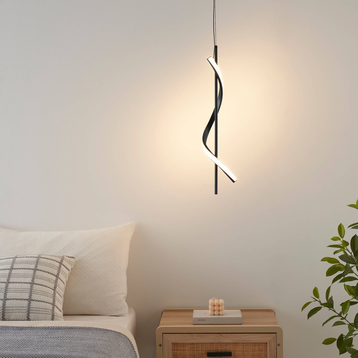 Suspension dimmable en spirale - LYBELLA noir, KOSILUM