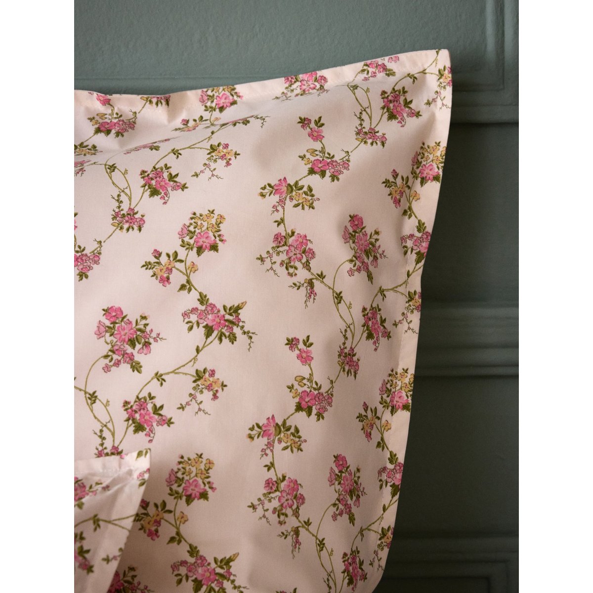 Taie d'oreiller percale de coton "MARGOT" imprimé fleurs, CYRILLUS