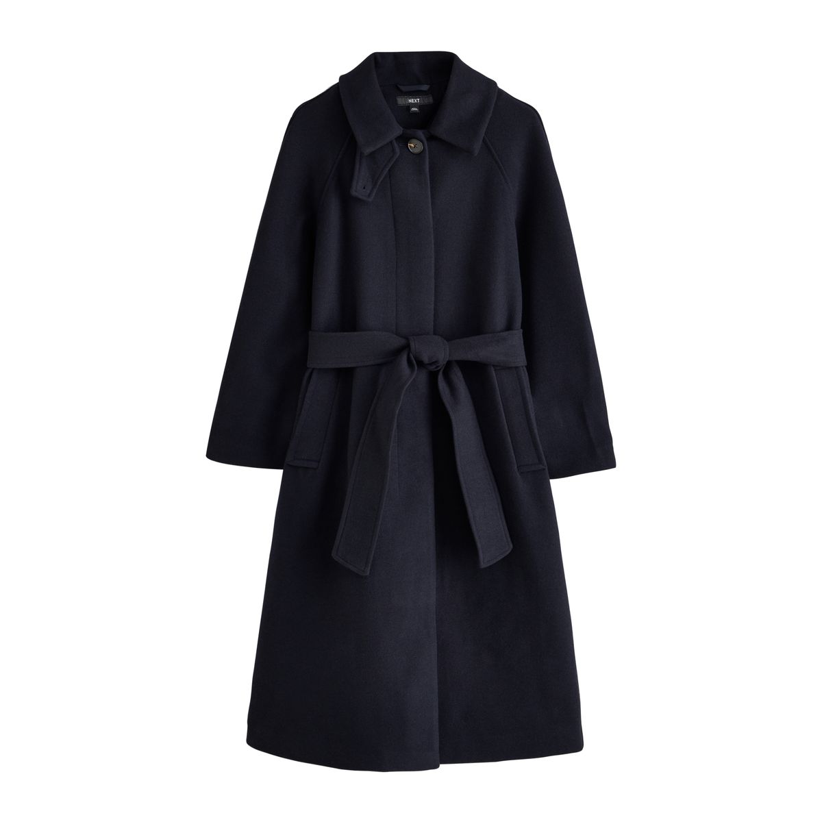 Manteau non doublé avec ceinture bleu marine, NEXT