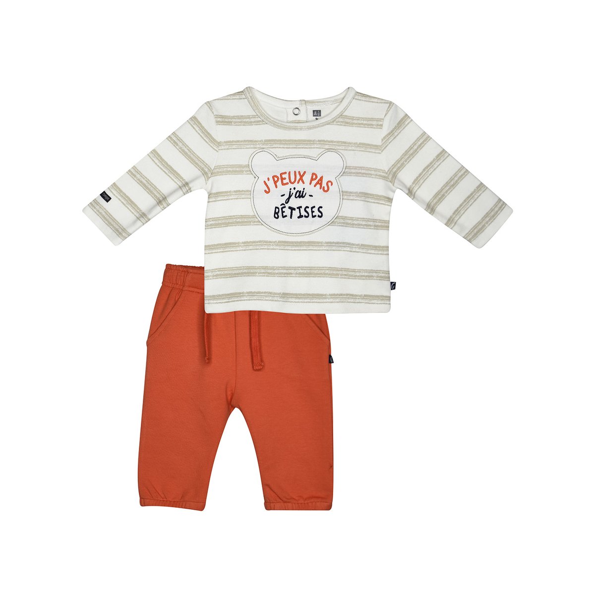 Tshirt pantalon mariano maille bebe beige, SUCRE D'ORGE