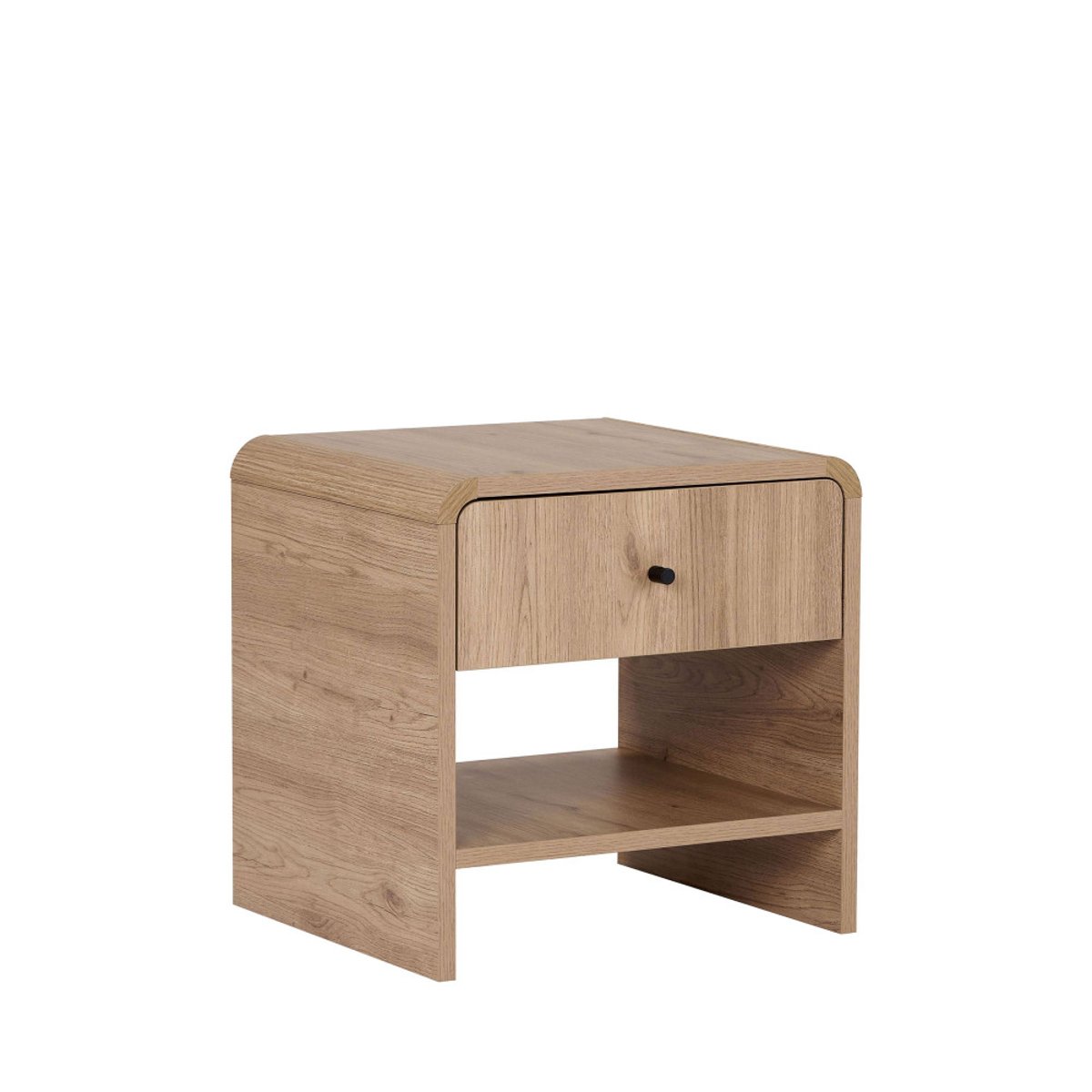 Table de chevet 1 tiroir aux bords arrondis en bois- MILANO bois clair, DRAWER