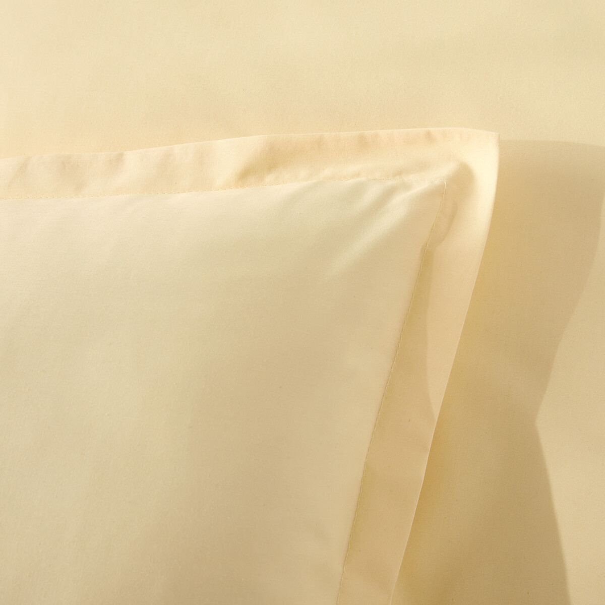 Taie d'oreiller en percale de coton, 80 fils, Scenario jaune pâle, LA REDOUTE INTERIEURS
