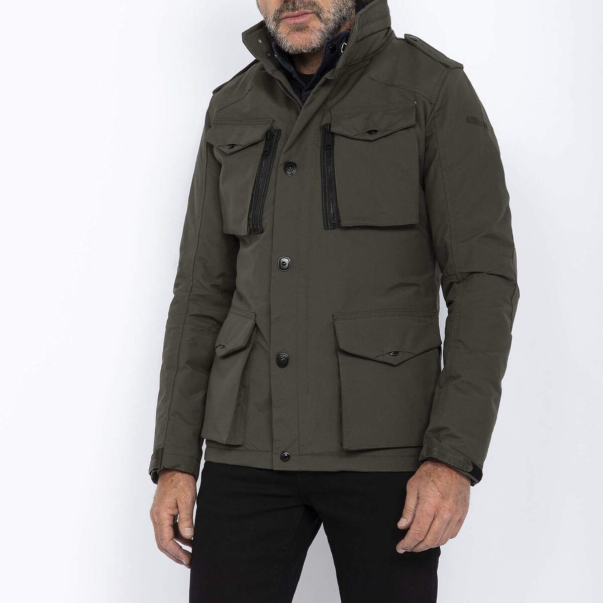 Field Mid-Length Mid-Season Jacket khaki, SCHOTT