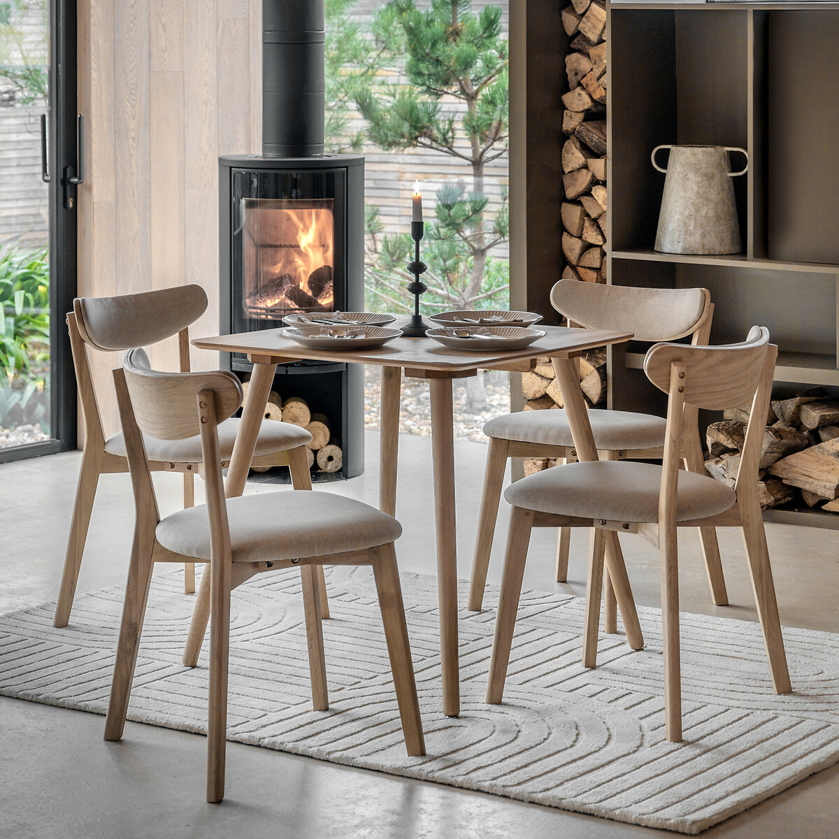 Hale Square Natural Oak Dining Table (Seats 4) oak, ÉDITÉ