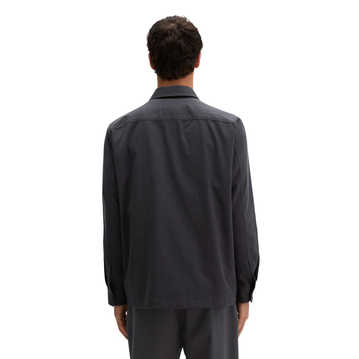 Surchemise en mélange de coton bio et de laine vierge gris, MARC O'POLO