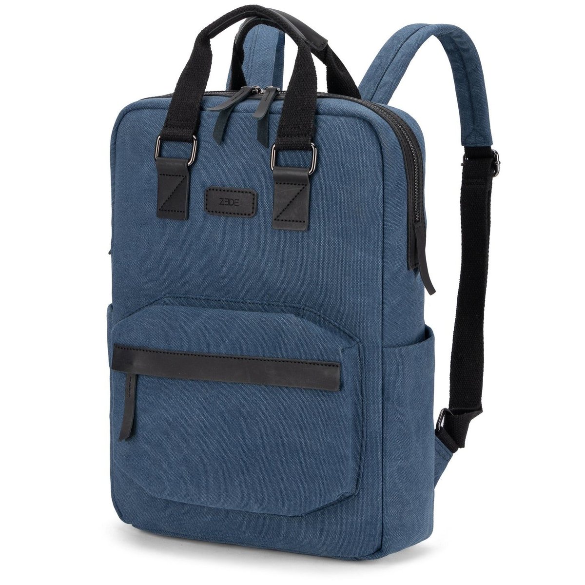 Sac à dos en toile et cuir DUGOMMIER denim, OH MY BAG