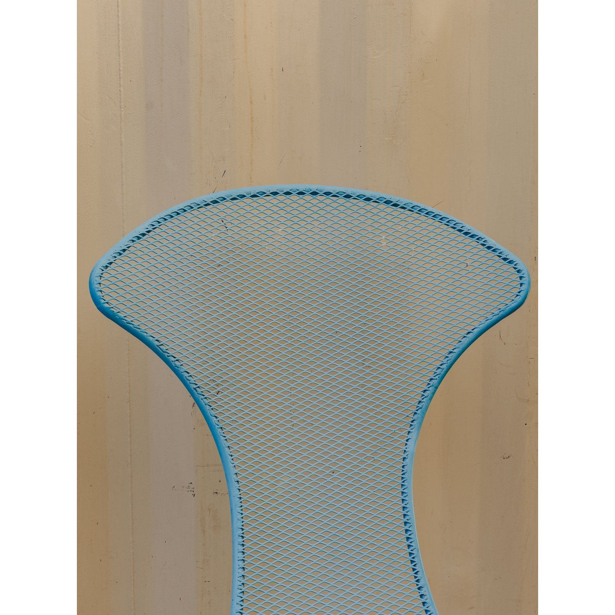 Grande chaise en métal bleu Alma N°1851 - Bon état bleu, DEBONGOUT