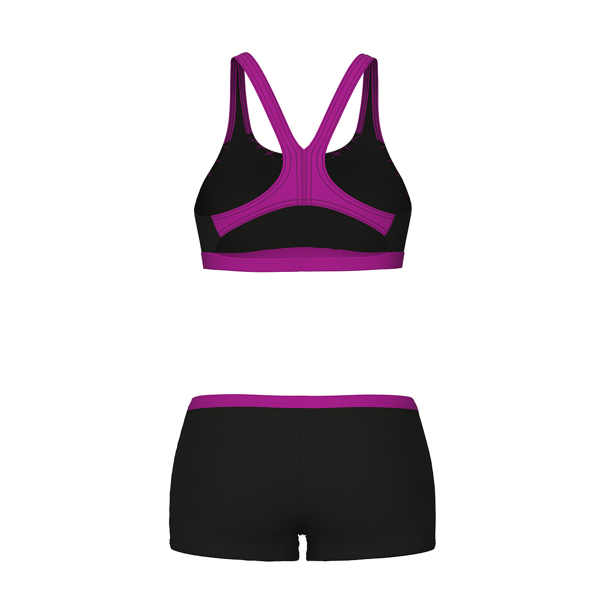 Maillot de natation 2 pièces MAXFIT noir/fuchsia, ARENA