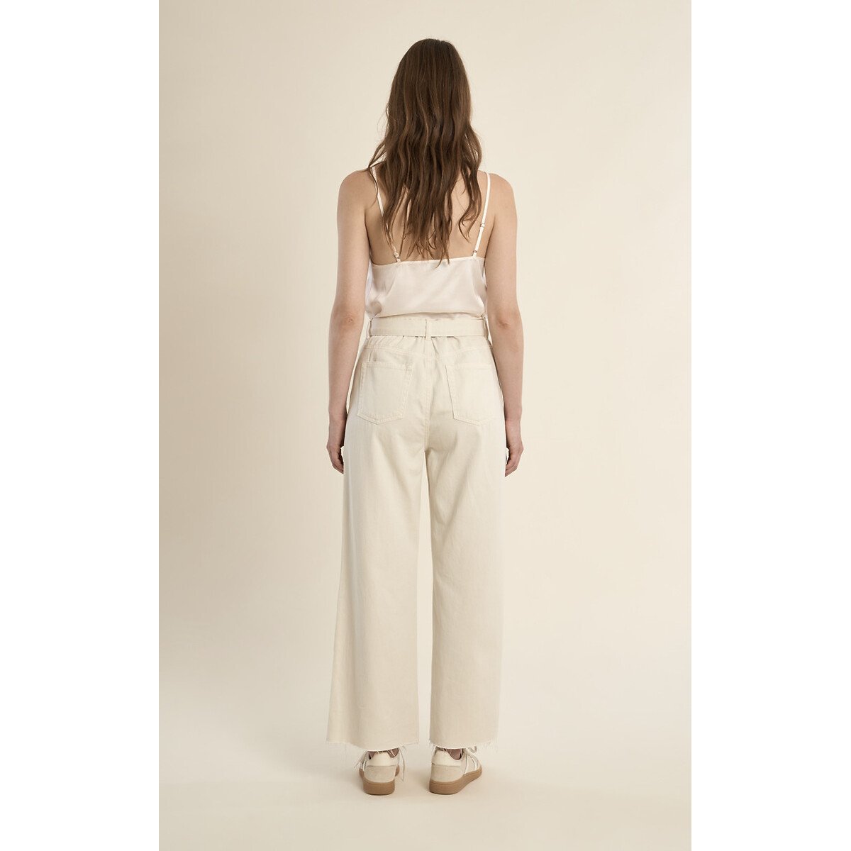 Pantalon droit avec ceinture blanc, MOLLY BRACKEN