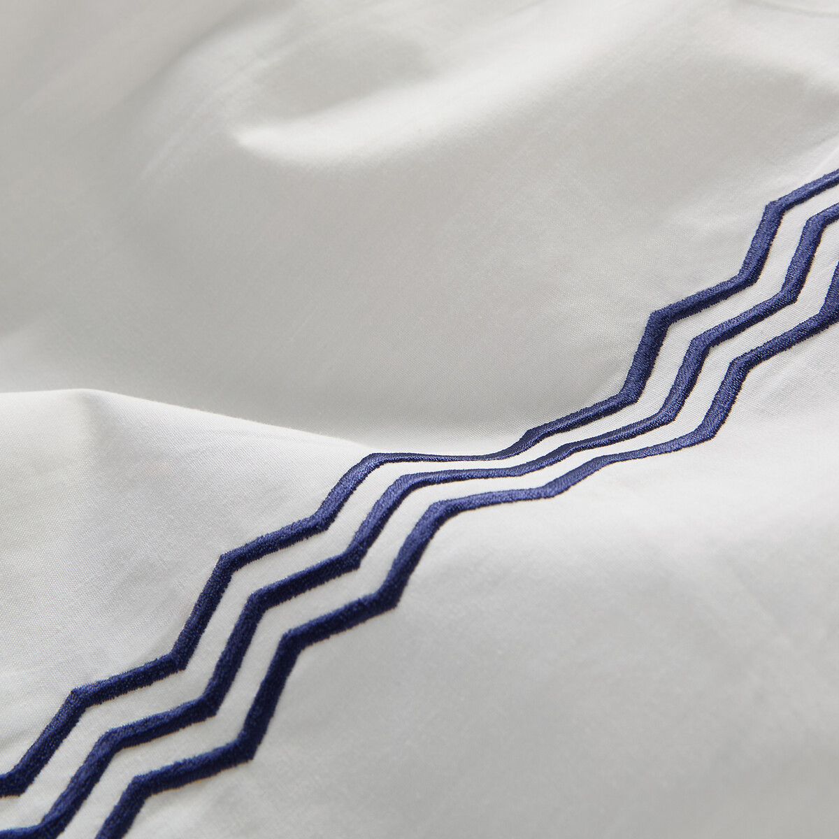 Housse de couette en percale de coton, Magda blanc, LA REDOUTE INTERIEURS