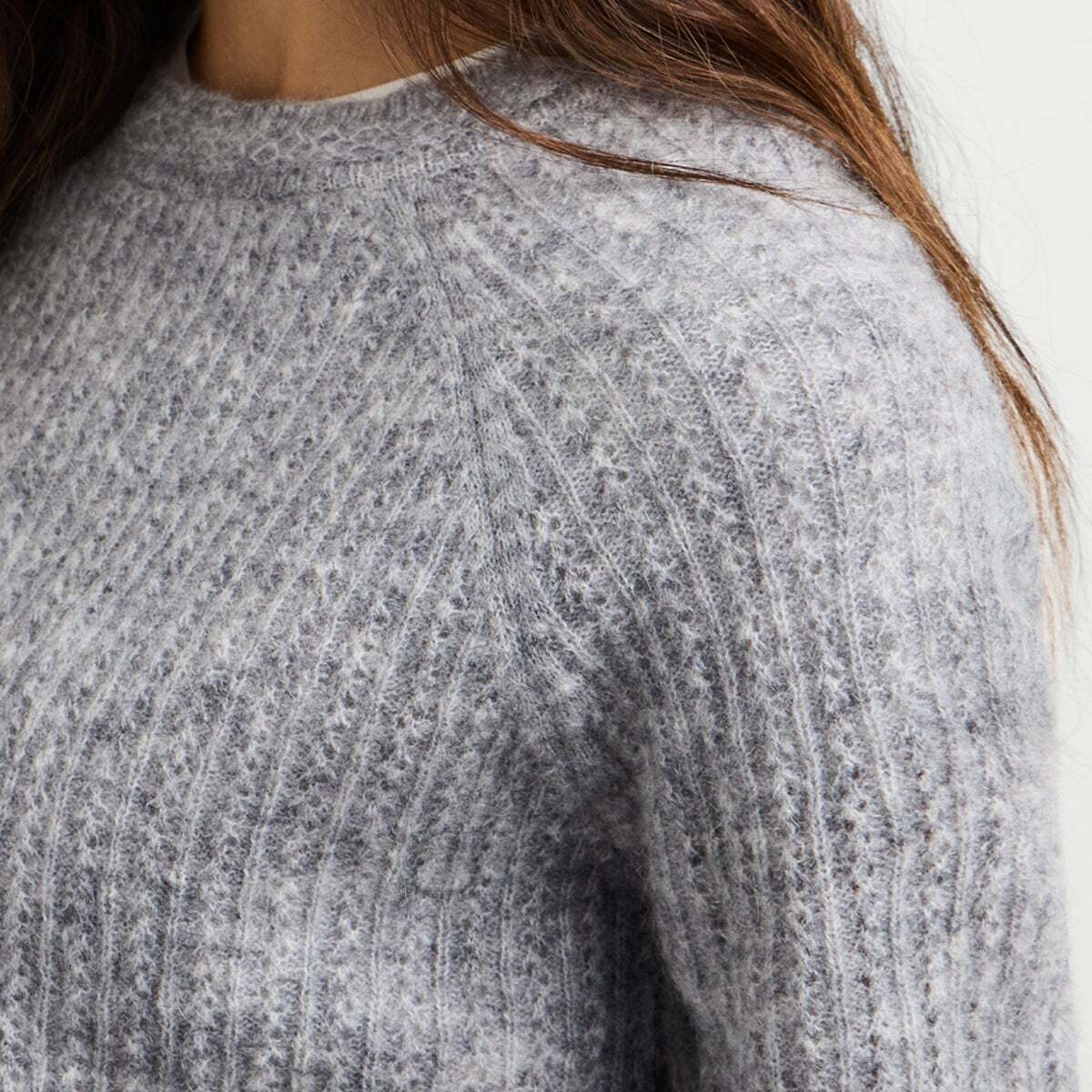 Pull Col Rond En Maille gris chine, PEPE JEANS