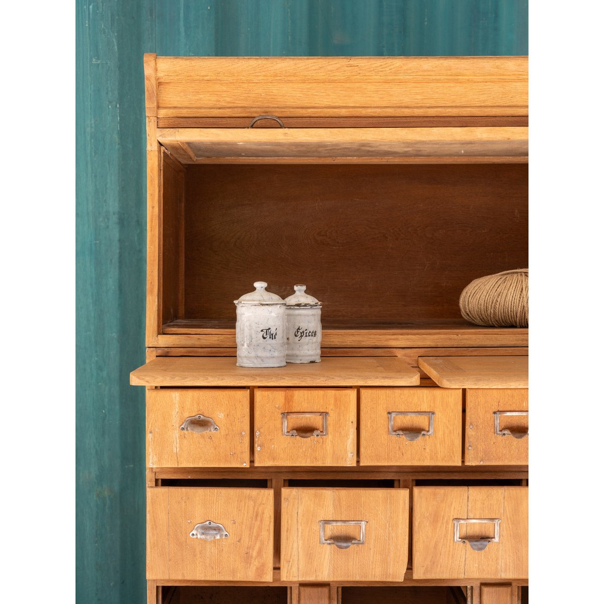 Meuble de métier à casiers en bois Fernand N°393 - Bon état bois clair, DEBONGOUT