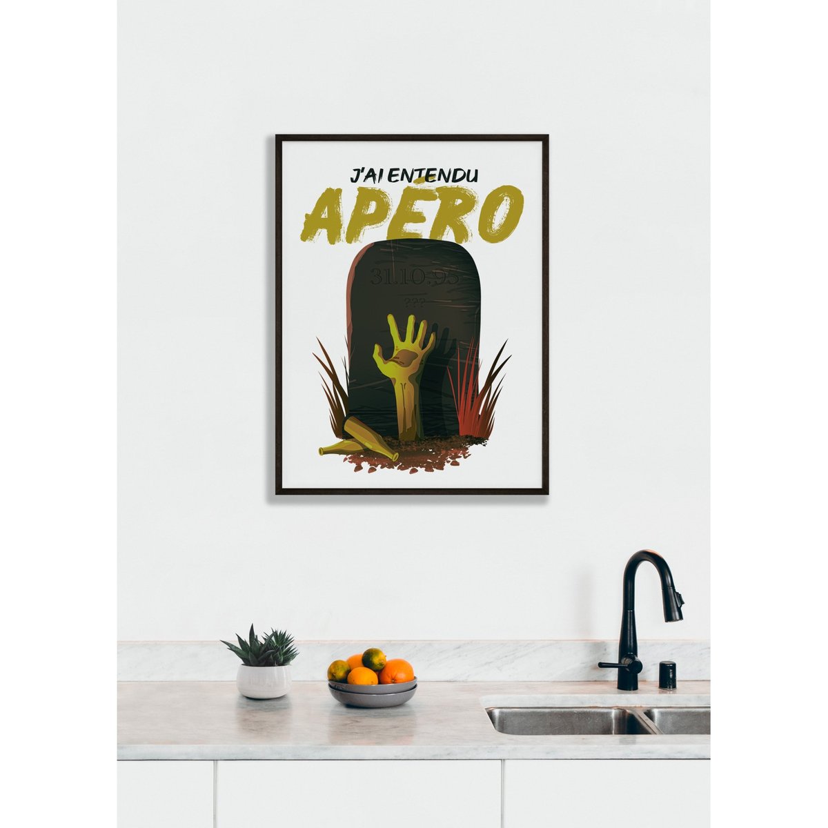 Affiche J'ai entendu Apéro blanc, L'AFFICHERIE