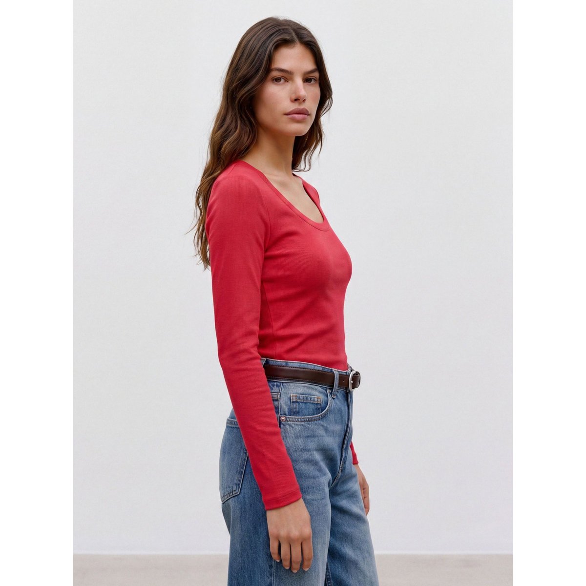 Top high risk red, VERO MODA