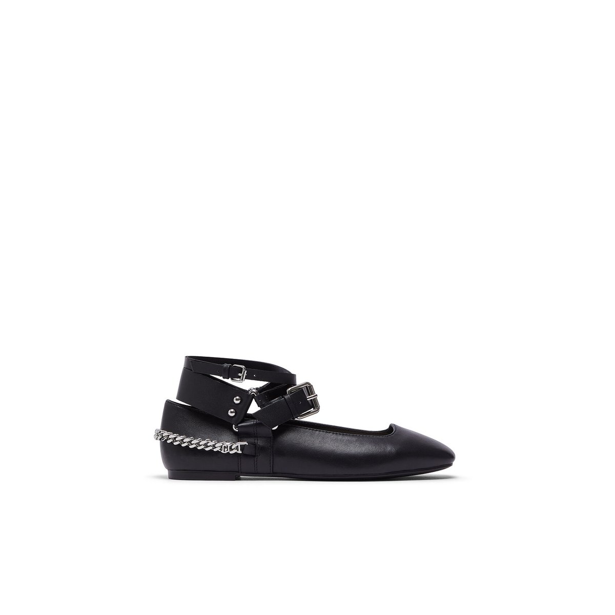 Ballerines en cuir noir, LIU JO