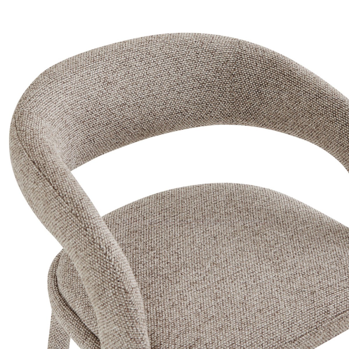 Lot de 2 chaises de bar en tissu H75cm- ROMY marron chiné, DRAWER