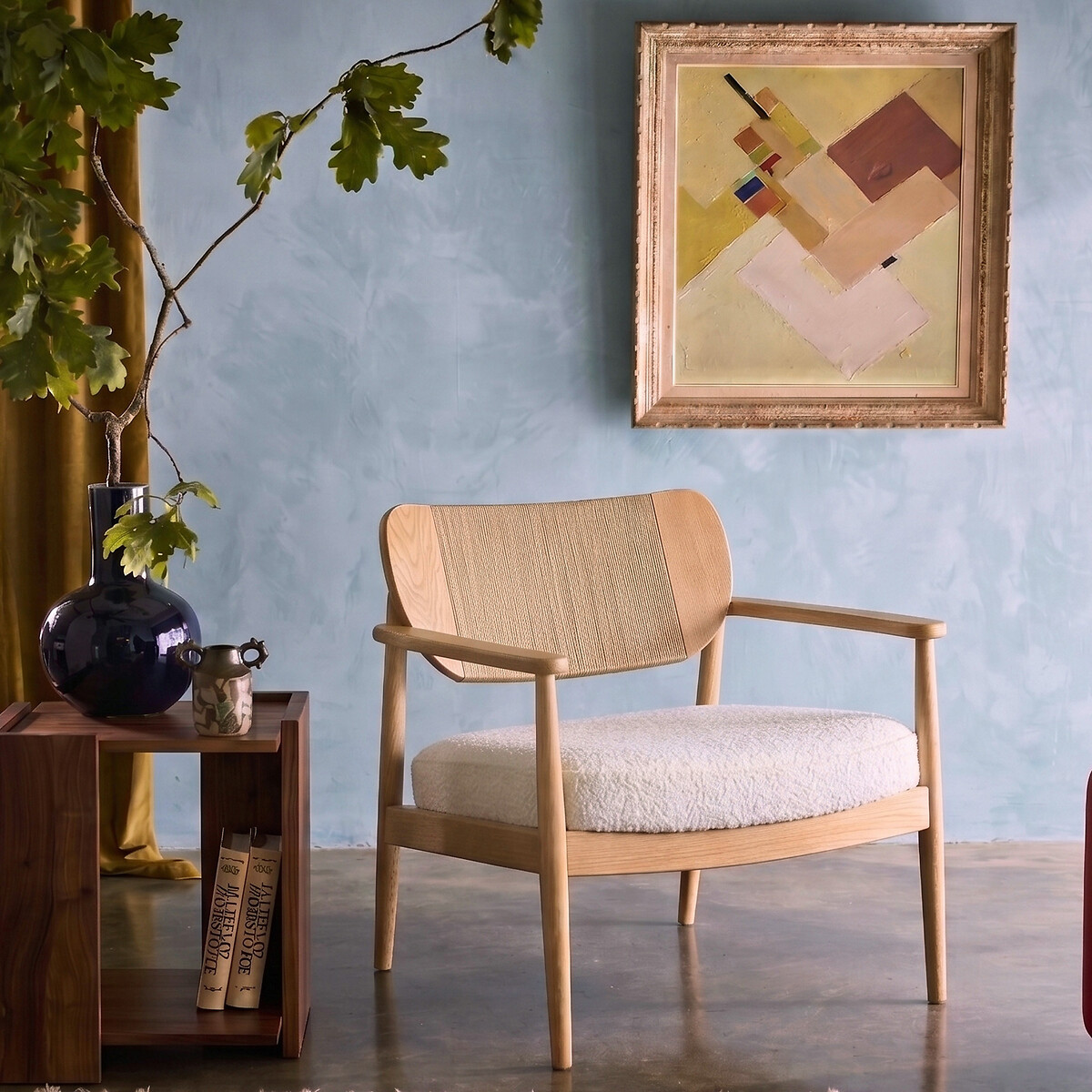 Ashwell Fabric Armchair white, SWOON