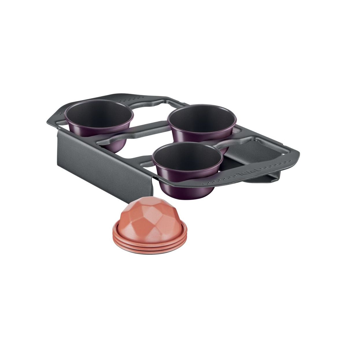 Moule à gâteau Creabake support 6 empreintes coloris unique, TEFAL
