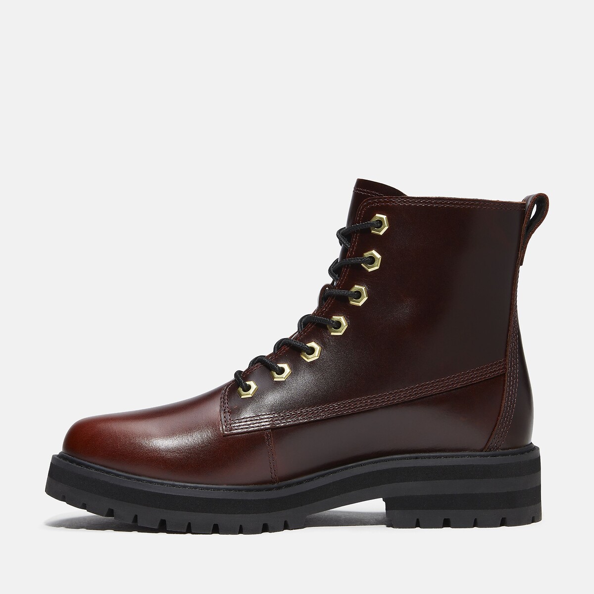 Bottines à lacets en cuir BRITTON DRIVE MID LACE bordeaux, TIMBERLAND