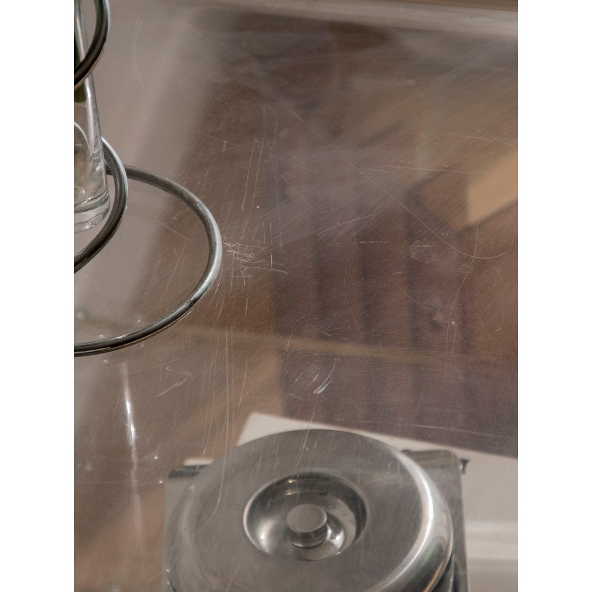 Desserte en plexiglass à roulettes Anouk N°393 - Bon état transparent, DEBONGOUT