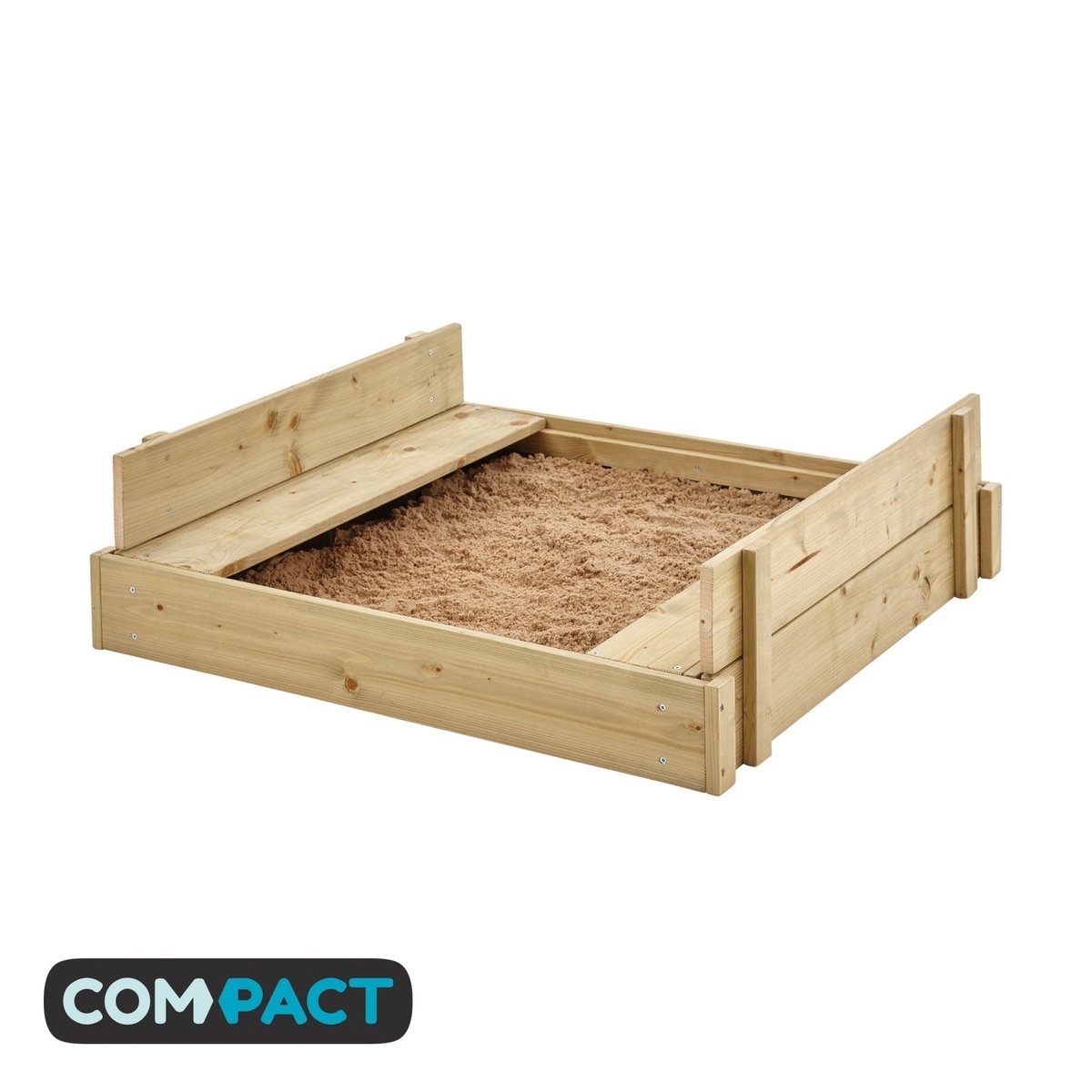 Bac à sable avec bancs intégrés marron, TP TOYS