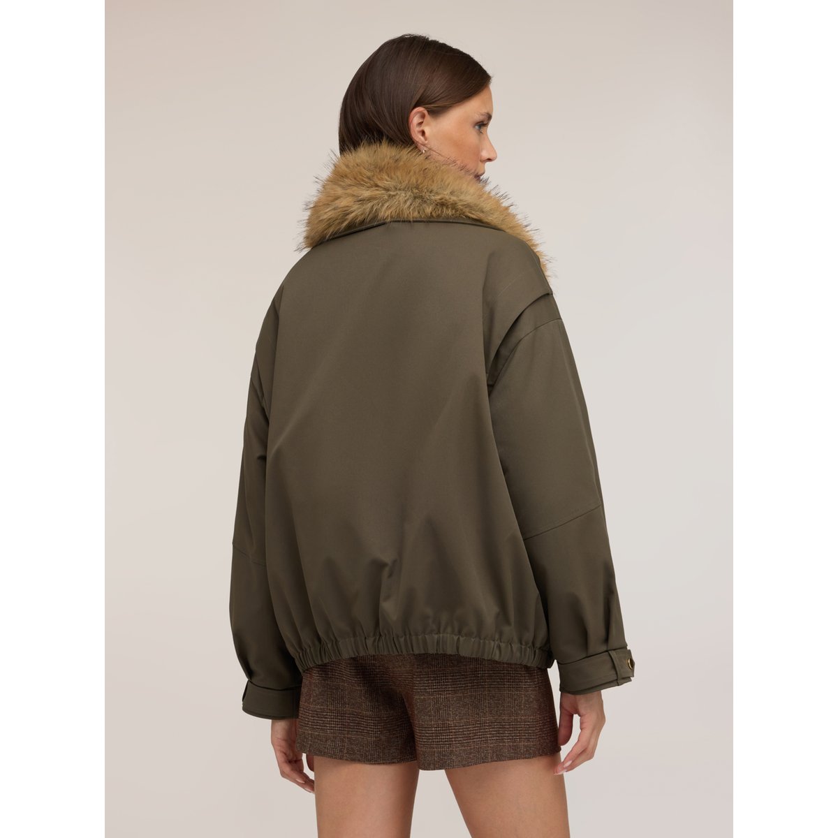 Veste oversize à col verde militare, MOTIVI