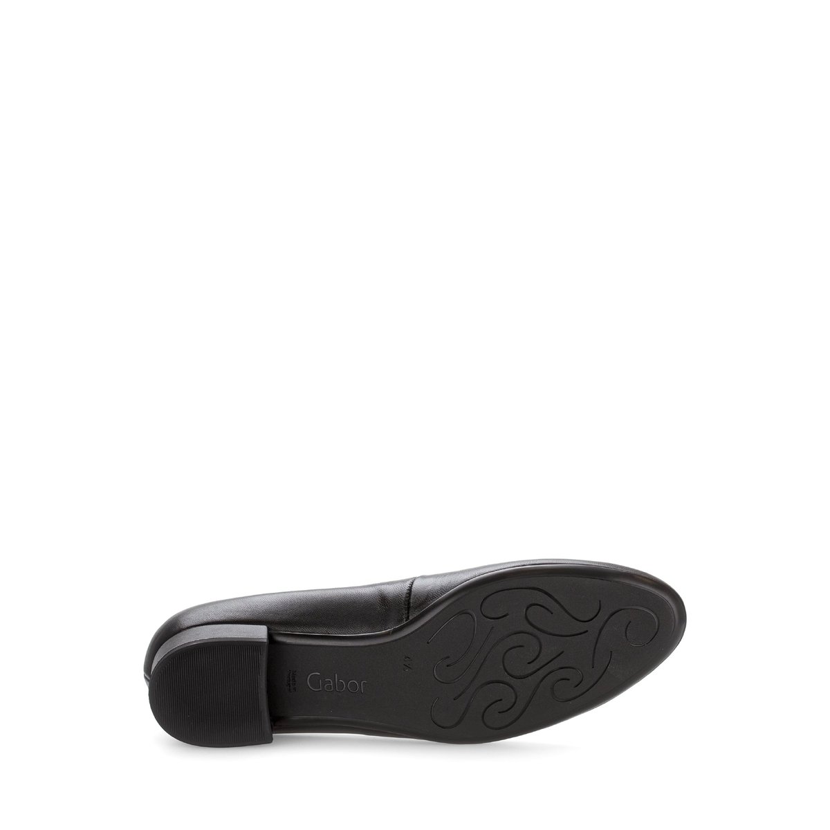 Escarpins en cuir à talon décroché recouvert noir mat, GABOR