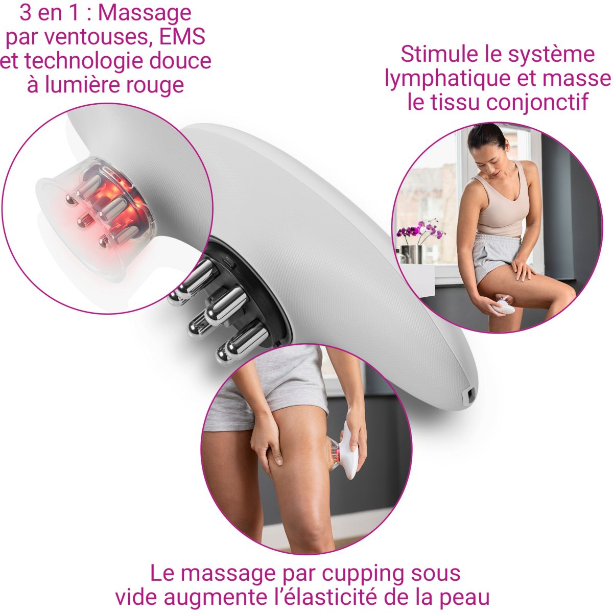 Appareil anti cellulite a ventouse 3 en 1 VC 150 couleur unique, MEDISANA