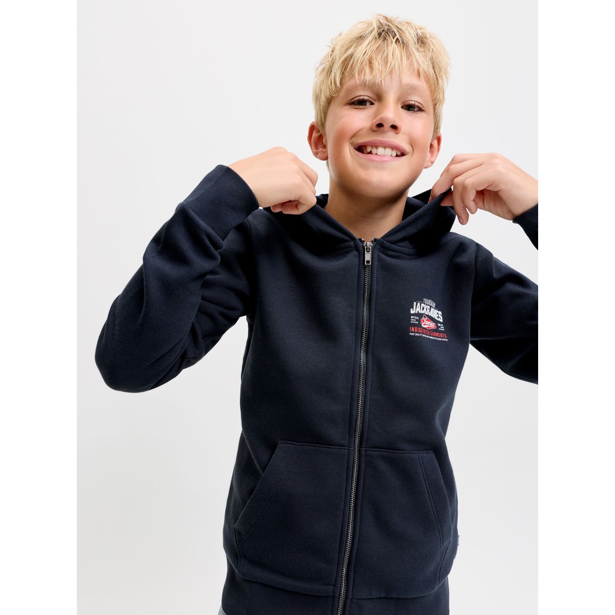 Sweat À Capuche navy blazer, JACK & JONES JUNIOR