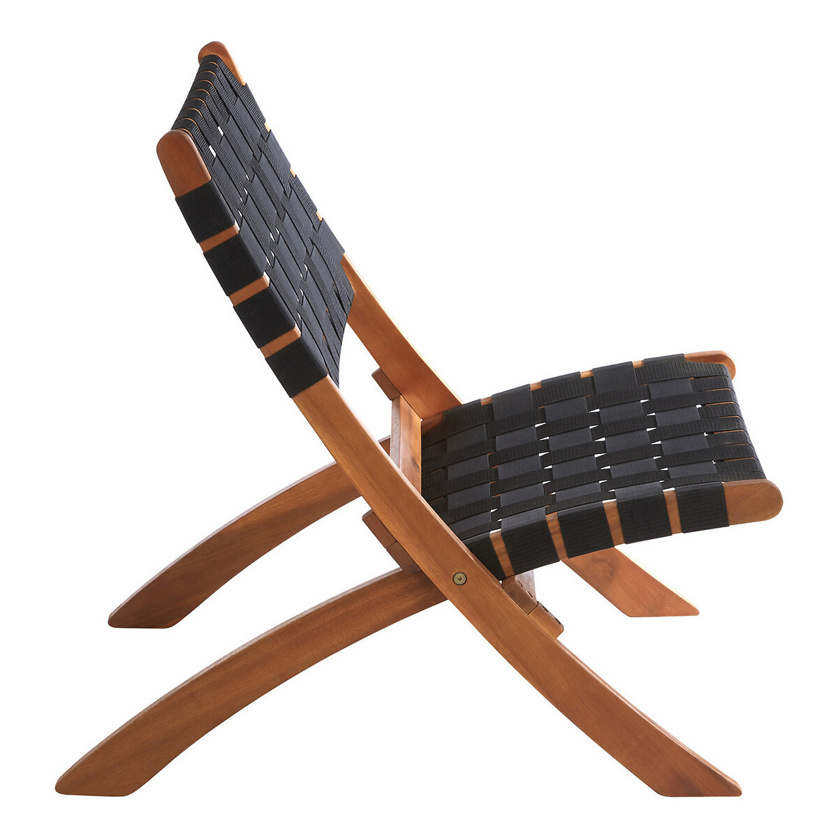 Don Woven Acacia Wood Lounge Chair brown, SO'HOME