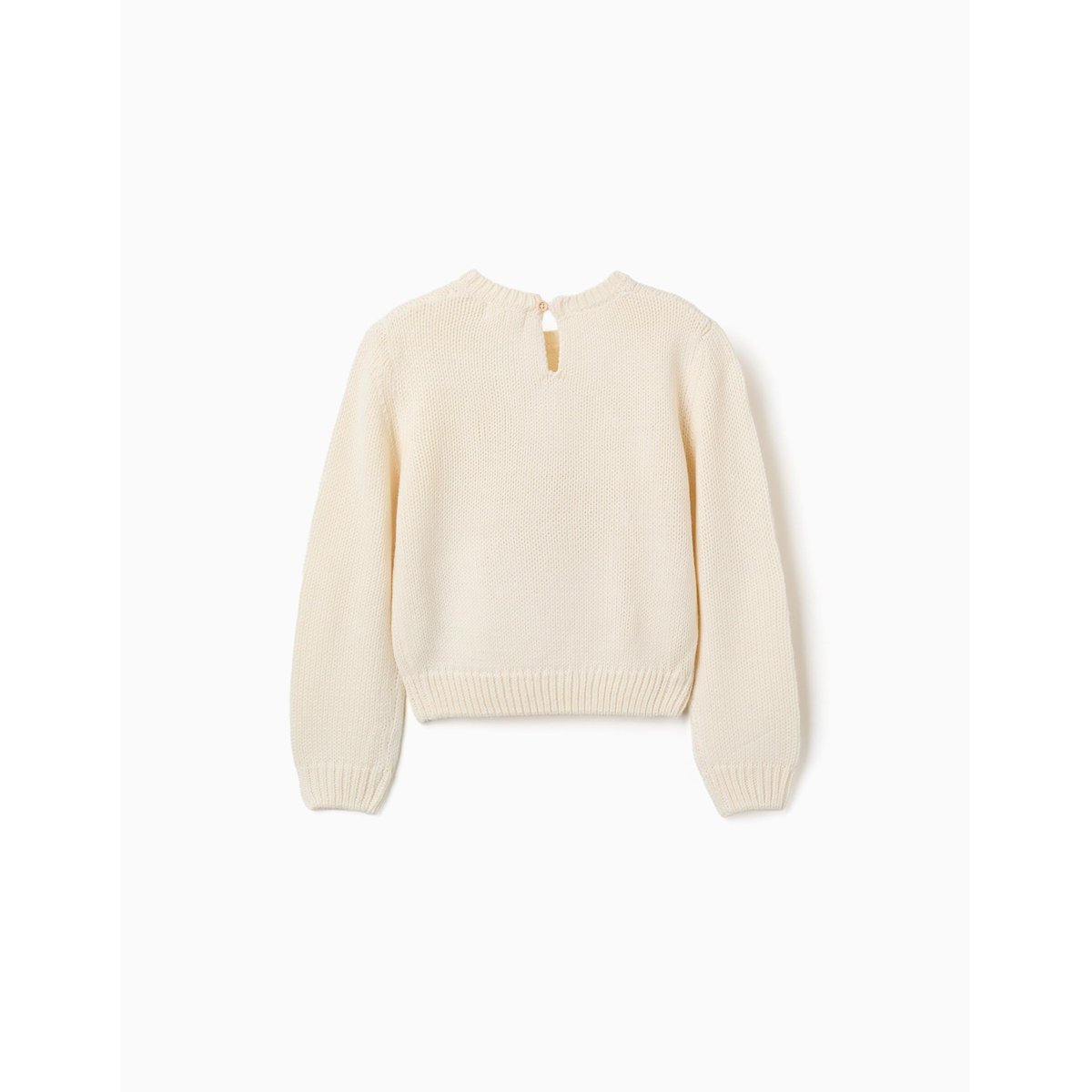 Pull en maille avec broderie florale blanc, ZIPPY