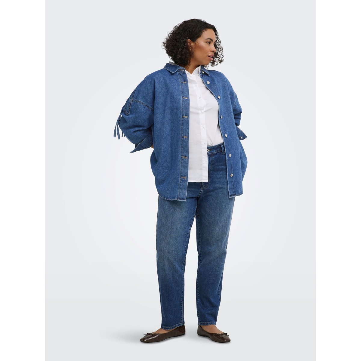 Chemise En Denim medium blue denim, ONLY CARMAKOMA