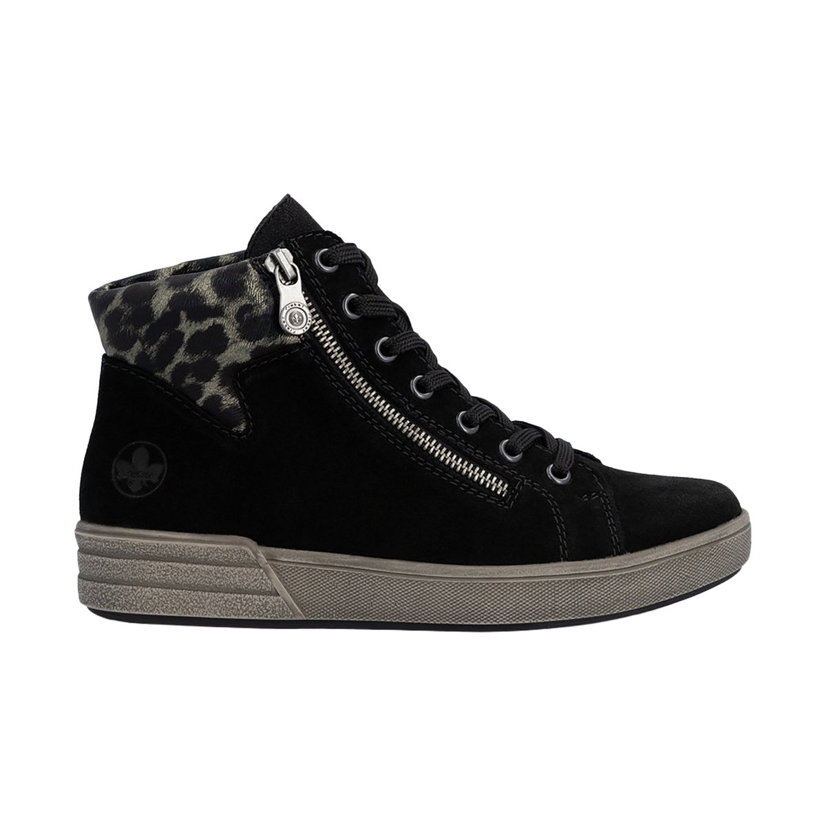 Baket Montante Cuir Lugano noir, RIEKER