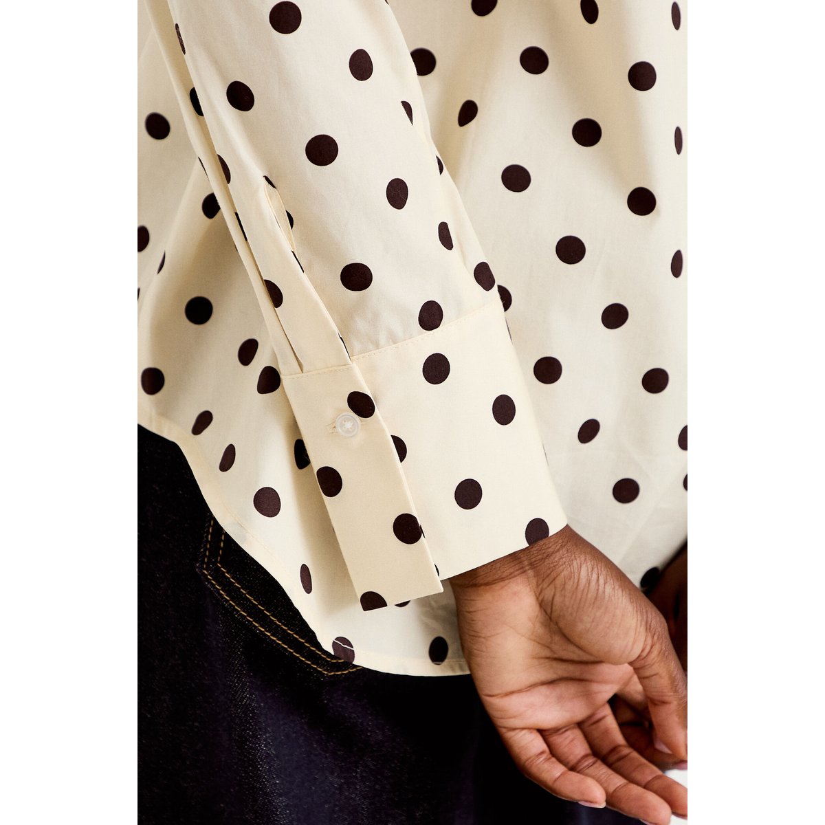 Chemise oversize manches longues blanc, CACHE CACHE