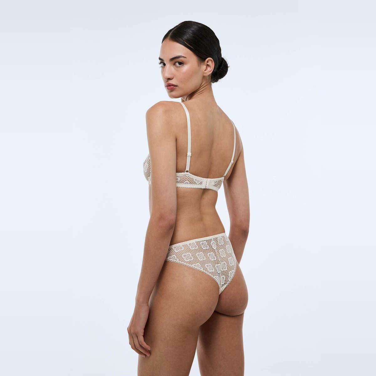 Tanga LOUISE en dentelle shantung, MONOPRIX