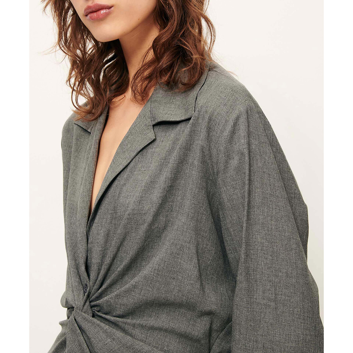 Mid-Length Shift Dress with Long Sleeves 90003442, SESSUN